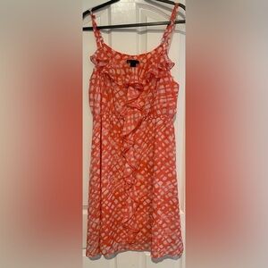 Lane Bryant Lined Ruffle Midi Dress